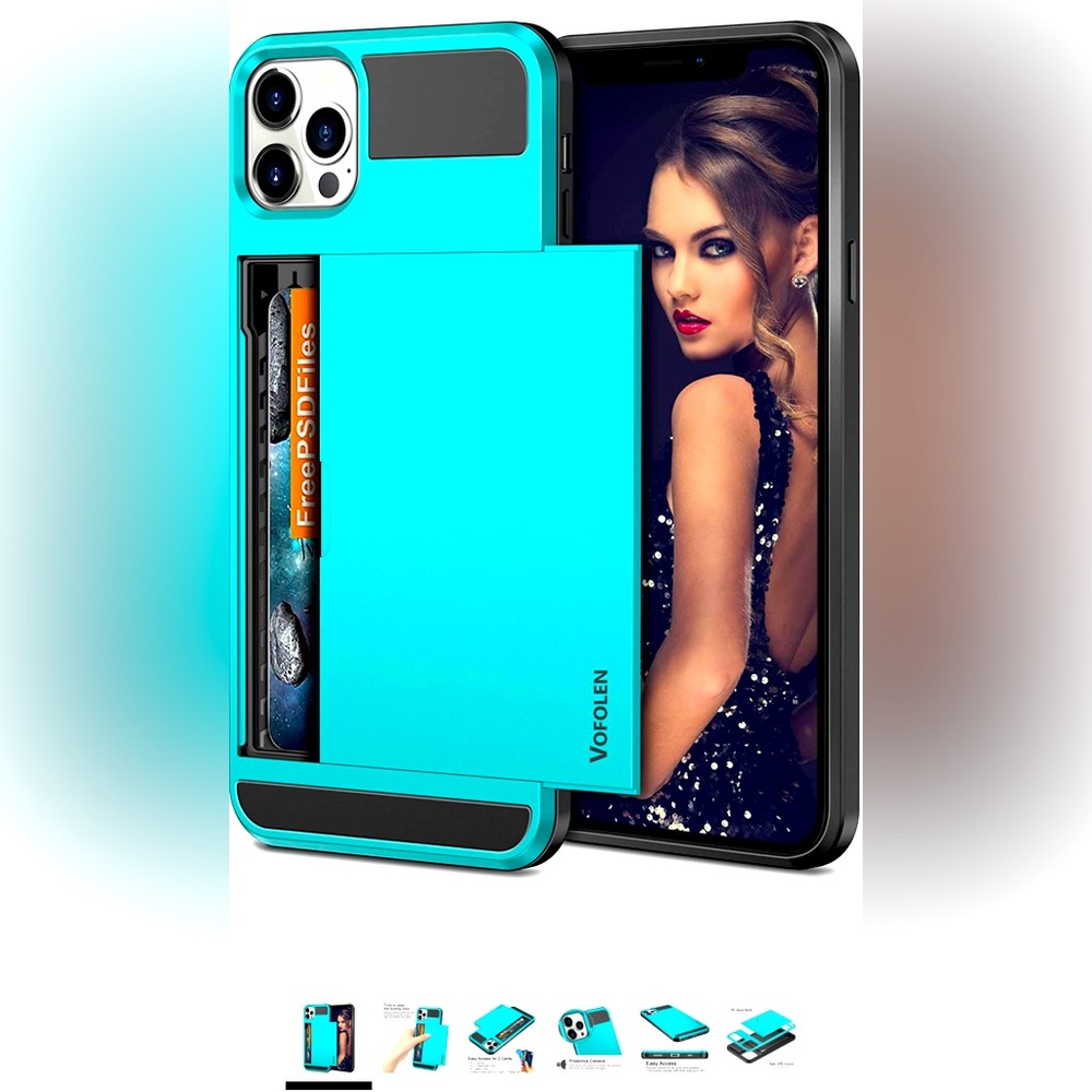 iPhone 12 Pro Max Case 5G Wallet Cover Credit Card Holder